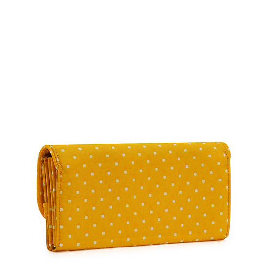 Kipling Money Land Printed Snap Wallet Handbag Soft Dot Yellow | CA 1285DF